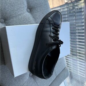 Men's Black Leather Sneakers